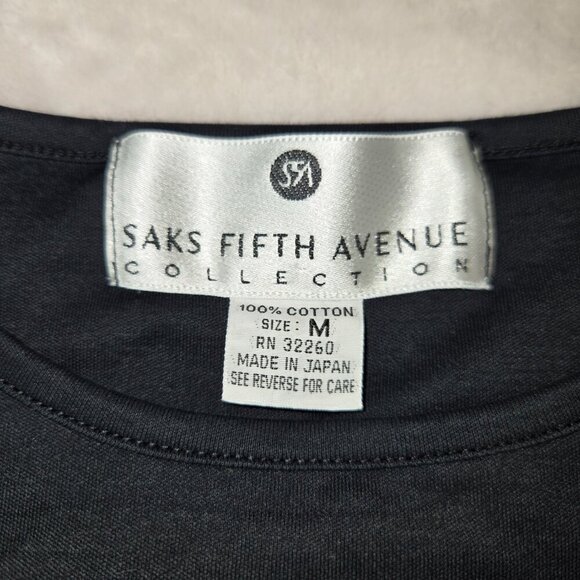 Saks Fifth Avenue Collection Black T-Shirt Men’s Size M– Made in Japan - Picture 2 of 9